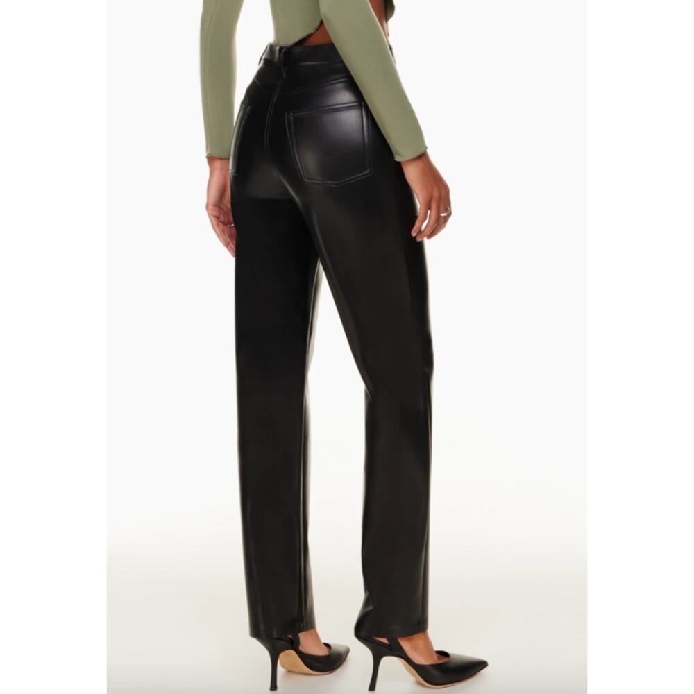 Aritzia Wilfred The Melina Black Faux Leather Pants Womens Size 4 - Picture 4 of 12